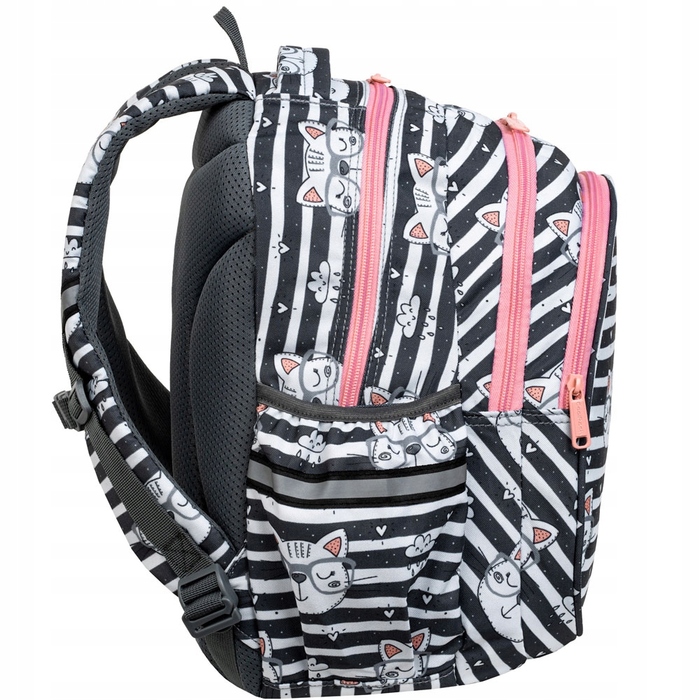 Багатовідсіковий шкільний рюкзак CoolPack (білий, чорний, рожевий), 21 л