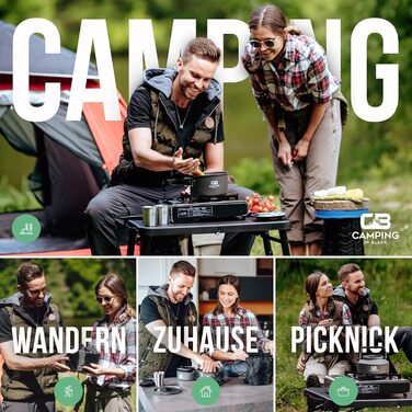 Набір посуду для кемпінгу - кухонний набір для 2 осіб з алюмінію та нержавіючої сталі