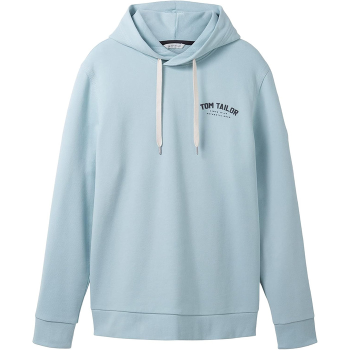 Чоловічий худі Tom Tailor з логопринтом, бежевий (розмір M, колір Dusty Mint Blue), арт. 26199