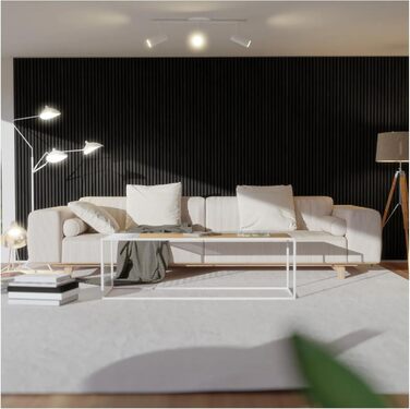 Акустичні настінні панелі HORI в стилі дерева для шумоізоляції та декору стін, 120x60x2,1 см, 3D Black Oak (чорний дуб)