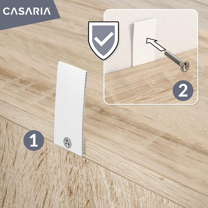 Книжкова шафа Casaria Vela 5 полиць 190x60x28 см, регульовані полиці, відкрита, дуб, для офісу та вітальні