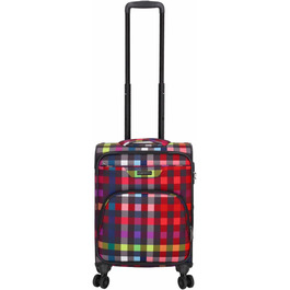 Чемодан-валіза Kenorada SoftLITE 4w, 55 см, ручна поклажа, багатобарвний, з TSA замком