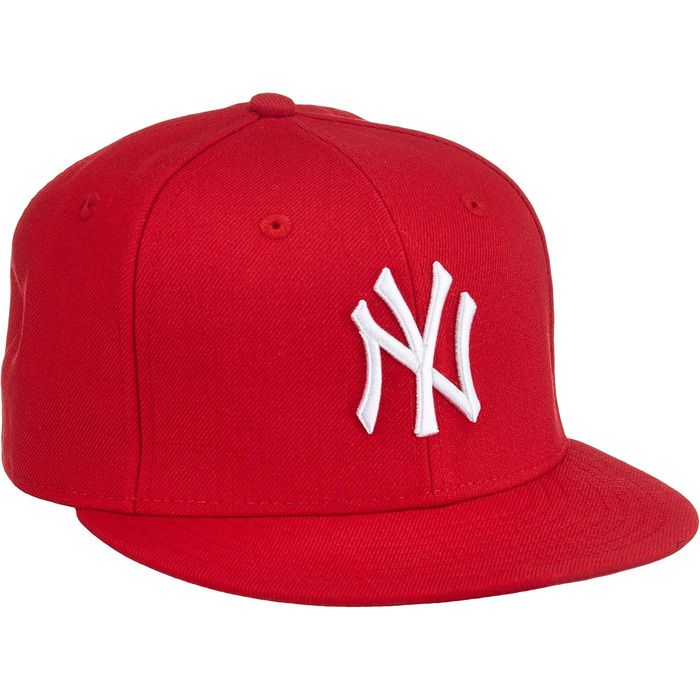 Кепка бейсбольна New Era MLB Basic NY Yankees 59Fifty Fitted (бордова/біла)