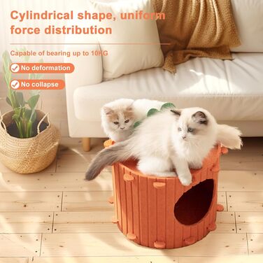 Двоповерхова котяча кімната-будинок з когтеточкою, платформа та іграшкою, 60x40x40 см