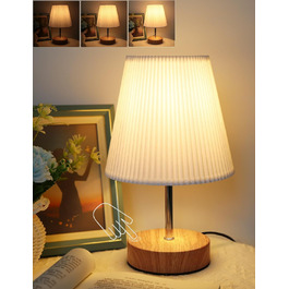 Торшер настільний з кабелем, торшер сенсорний з регулюванням яскравості, 3 режими, настільна лампа для робочого столу, мінімалістична, для спальні, вітальні, подарунок, конічної форми, 1 шт.