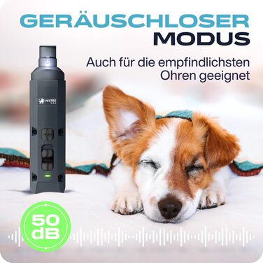 Електричний точилка для собачих кігтів з LED-підсвічуванням. Точилка для кігтів собак, феш для собак (сірий)