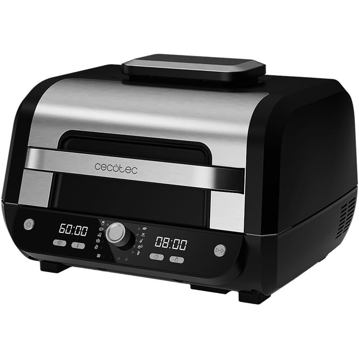 Cecotec Oil-Free Hot Air Fryer, 8 L, Cecofry FireDome 8000 Pro. 1700 W, Double Heating, 4 Grill Levels, 12 Predefined Modes, Adjustable Temperature and Time, 8-Liter Accessory Kit