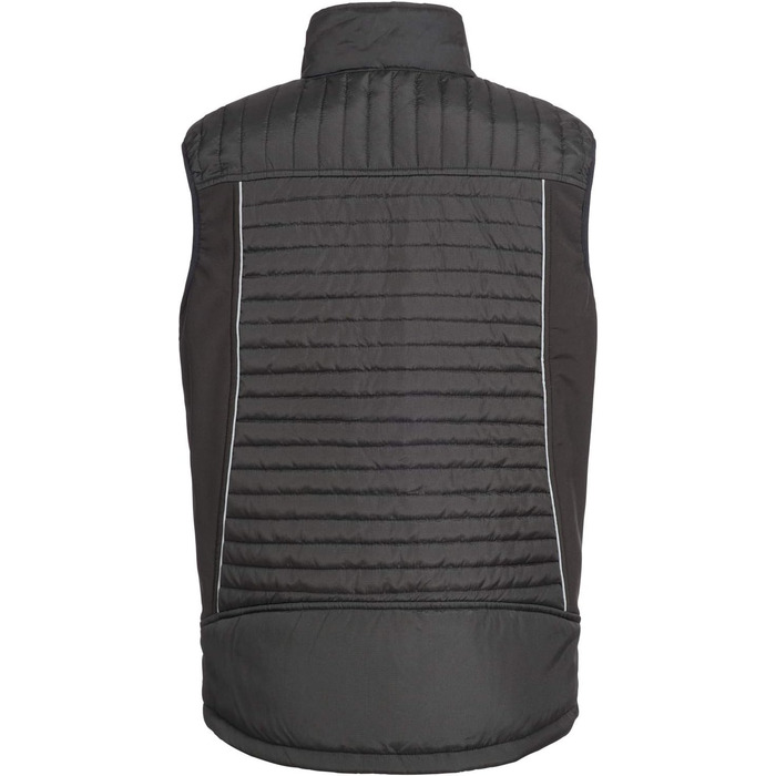 Жилет робочий Nitras Motion Tex Plus з софтшелу та світловідбиваючими елементами - теплий та міцний, чорний, розміри M, XL