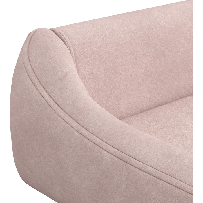 Диванчик для собак та котів PawHut з підлокітником, м'який лежак для домашніх тварин з дерев'яними ніжками, з подушкою, для собак середніх та великих порід, оксамит, 102 x 58,5 x 42,5 см (Рожевий)