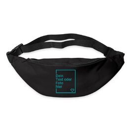 Сумка на пояс з можливістю персоналізації від Spreadshirt: додайте фото або текст, чорний колір, розмір One Size