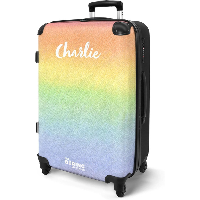 Дитячий валіза-тролей з іменем, 55x40x20см - валіза для ручної поклажі, валіза-тролей для хлопчиків, легкий валіза з принтом 