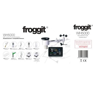 Метеостанція Froggit WH3000 SE PRO WiFi: Бездротова метеостанція з прогнозом погоди та підключенням до інтернету