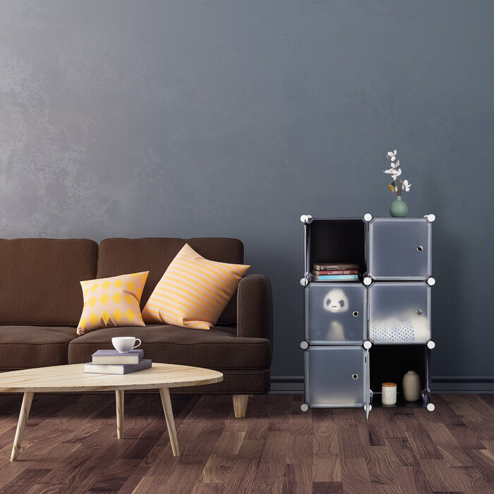 Relaxdays 6-Door Storage System