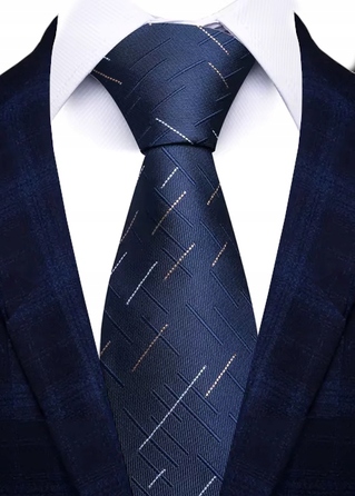 Широка краватка Elegance синього кольору