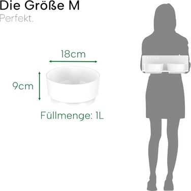 Миска для собак DRAIAX ElegantFeed M з кераміки – стильна та функціональна миска для корму, внутрішня поверхня блискуча, зовнішня – матова, об'єм M, колір білий