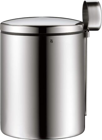 Канistra для кави WMF Kult Tee з нержавіючої сталі на 500г, з мірною ложкою, для кавових зерен та меленої кави, Cromargan® нержавіюча сталь, придатна для миття в посудомийній машині