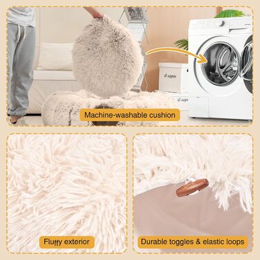 Cat Tunnel with Central Cushion, Soft Cat Toy Round Multi-Function Cat Bed - (Beige)
