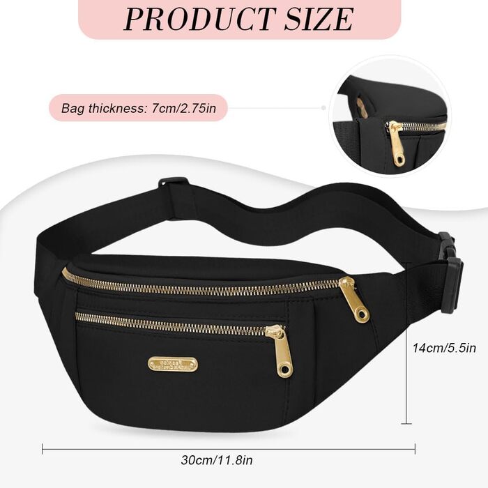 Гірчатка поясна водонепроникна для жінок та чоловіків, сумка через плече, сумка на груди, модний чорний/білий колір