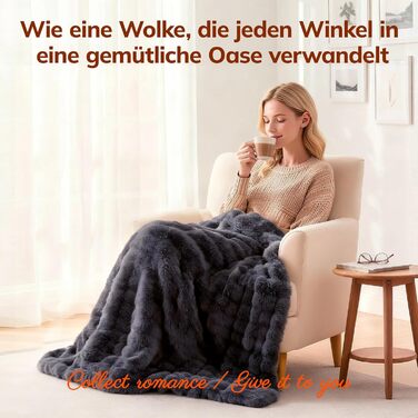 Електрична ковдра Keenstone з 9 рівнями нагріву, автоматичним вимкненням, машинне прання, антрацитовий колір