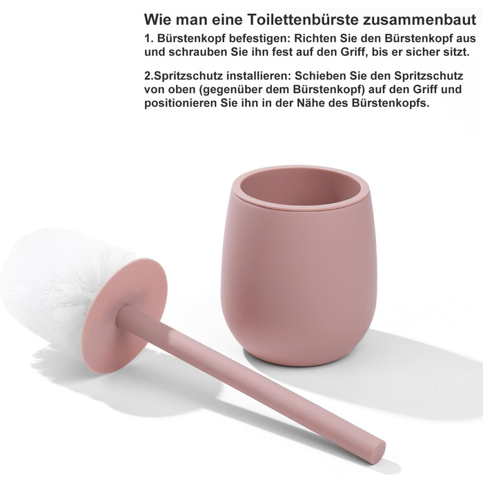 Набір для ванної кімнати AJEUNGAIN (5 предметів) сірий, сучасний органайзер, комплект сміттєвий контейнер, тримач для щітки, дозатор мила та стакан для зубної пасти, піднос (Рожевий)