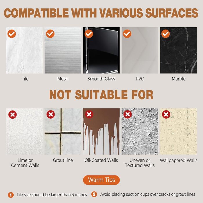 Сучасна поличка для душу Lekesky, стійка до іржі, 2 шт., Gunmetal Grey, алюміній, на присосках, без свердління, з 12 гачками, прямокутна