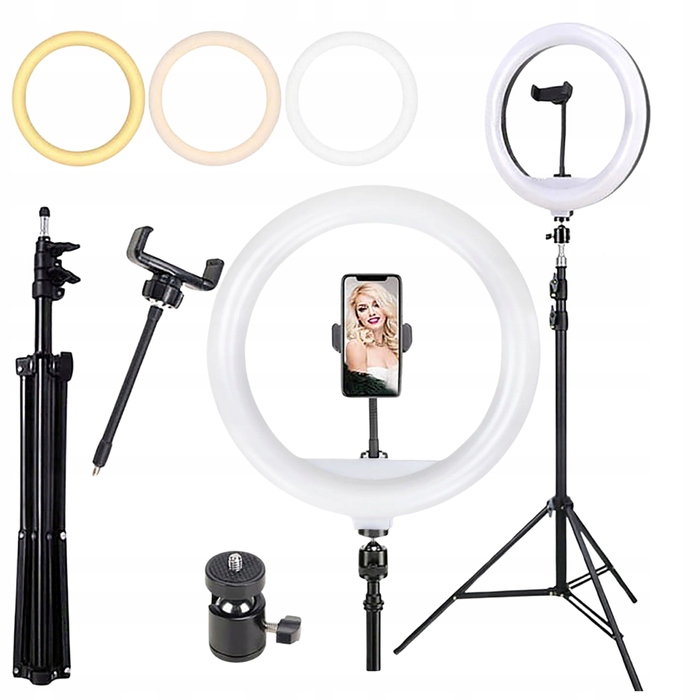 Кільцева лампа Ring LED для фото, відео, селфі та макіяжу, штатив 220 см