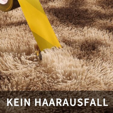 Килимок для вітальні Sour Lemon, 60 x 120 см, сірий, пухнастий, для спальні, миючий, нековзний, з бахромою