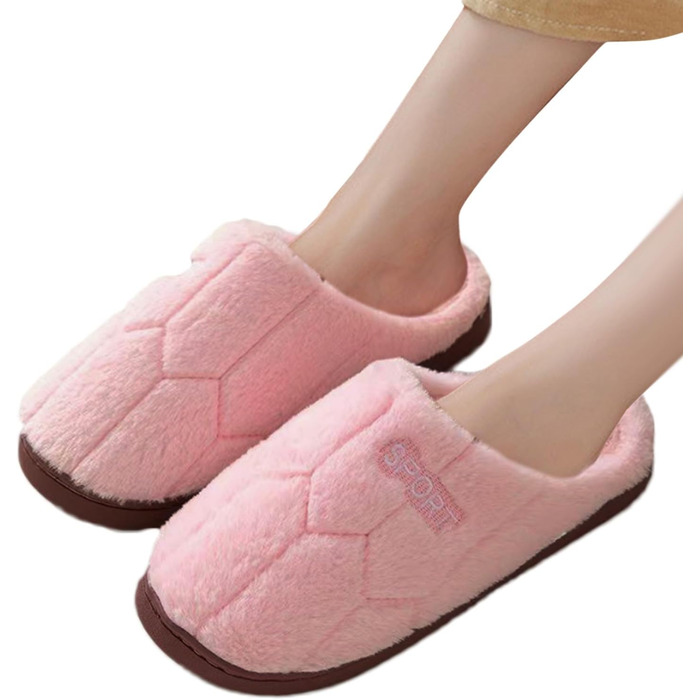 Жіночі плюшеві шльопанці, теплі фетрові тапочки-шльопанці, 36-45 (36/37 EU, Z001 Рожевий)