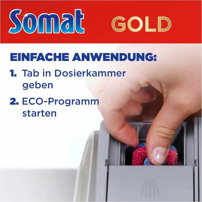 Таблетки для посудомийних машин Somat Gold, для чистоти при низьких температурах, 82 шт