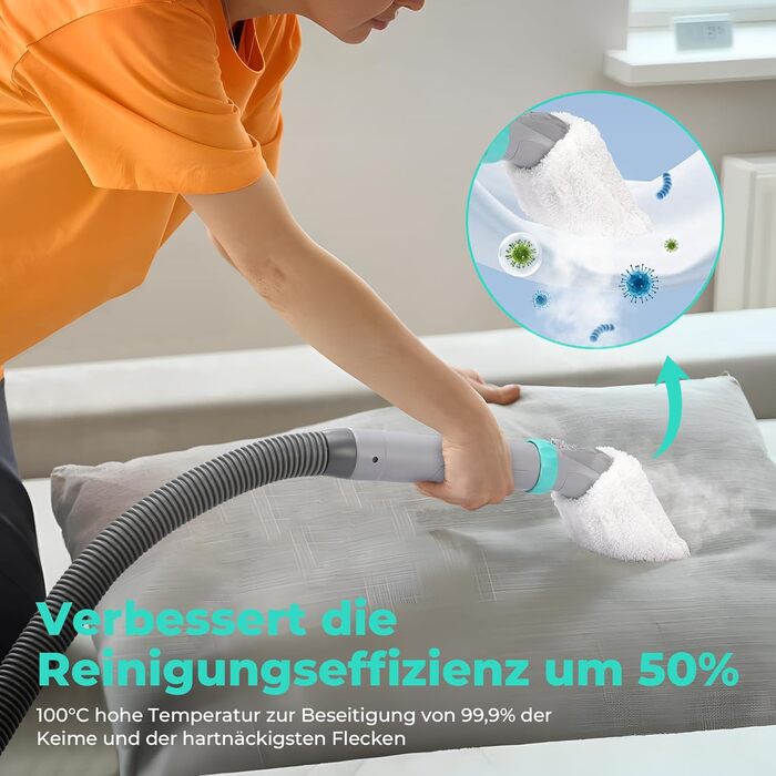 Пылесос с функцией пара HAUSHOF StainZapper Vapo: для коврів, диванів, авто. Очищувач з підігрівом та високою температурою. З миючим засобом.