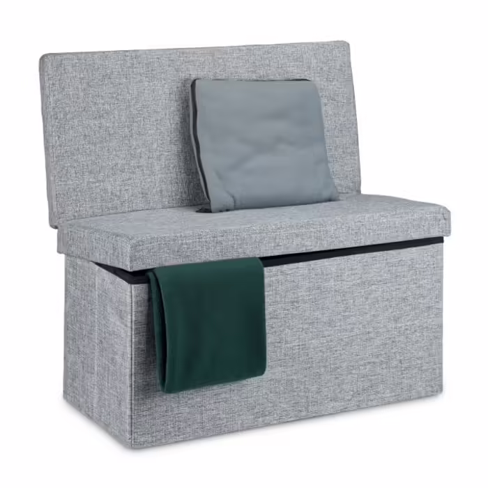 Relaxdays Folding Stool with Backrest L