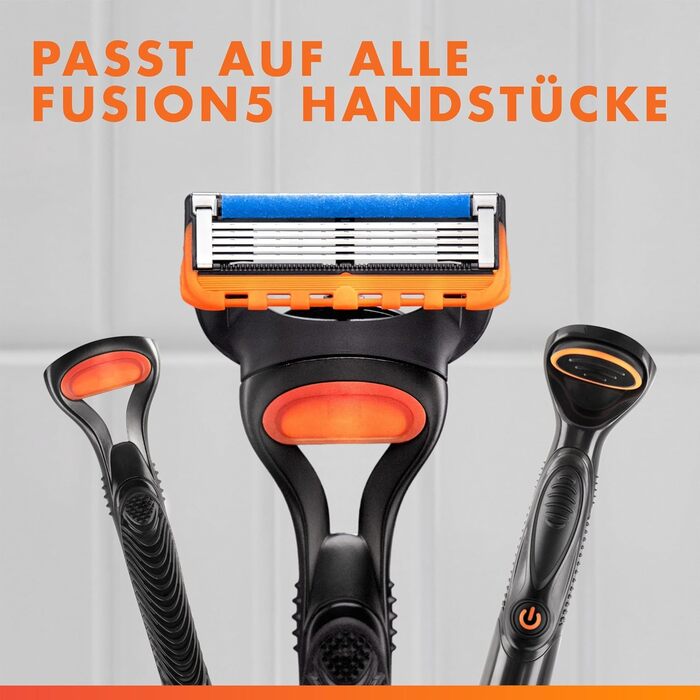 Смінні касети для гоління Gillette Fusion 5 для чоловіків, 12 шт, помаранчеві