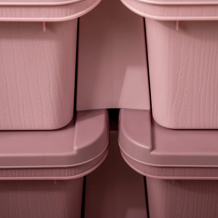 HOMCOM Kids' Chest of Drawers with Storage Boxes, Toy Organizer, Toy Box, Three Tiers for Children's Room, 3-6 Years, Children's Furniture, 37 x 37 x 56.5 cm (75L x 37W x 56.5H cm, Pink+Purple)