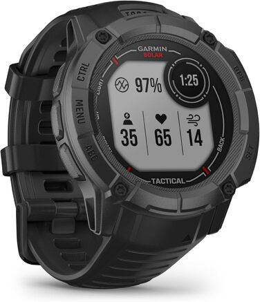 Розумний годинник Garmin Instinct 2 Solar Tactical (50 мм, Чорний) – GPS, 40+ спортивних функцій, аналіз сну