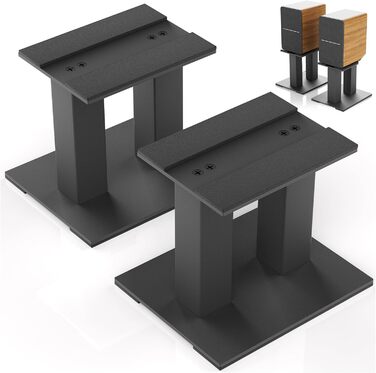 Підставка для аудіо колонки, 25 см, метал, чорна, пара (16.5 x 20 x 15 см)