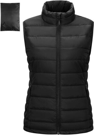 Жіноча степна жилетка Outdoor Ventures: тепла, легка, для туризму та велоспорту, з капюшоном, чорна, XL