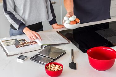 Кухонні ваги KitchenAid Digital з двома платформами, 5000г - 500г, чорний колір, з таймером