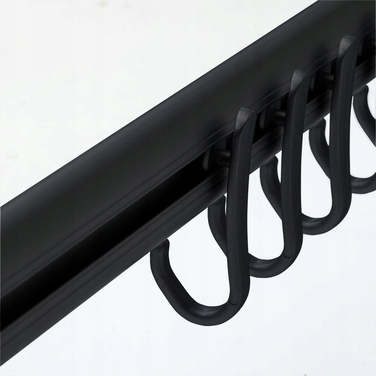 Кутовий шторний карниз для душу Sealskin 50-90 x 16 мм, чорний
