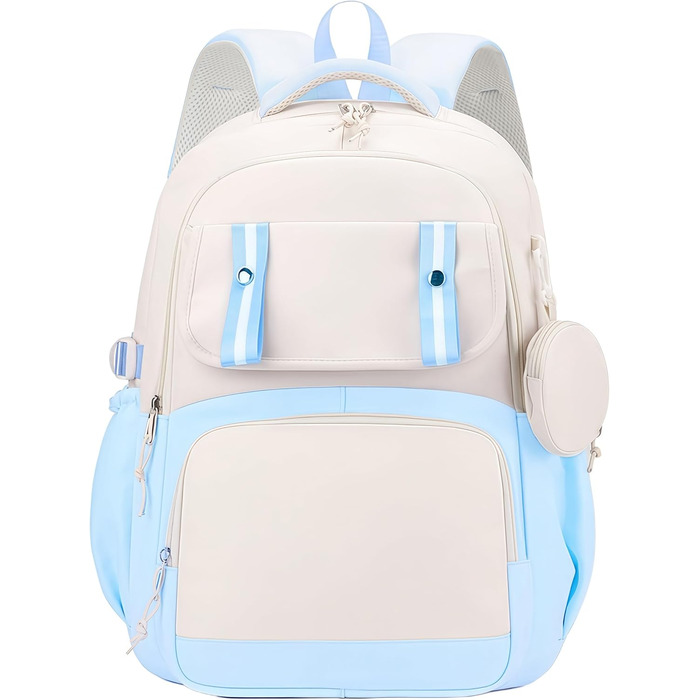 Шкільний рюкзак Aryan для жінок, 17 дюймів, легкий, з відділенням для ноутбука, сумка для жінок, підлітків, дівчаток та хлопців, для подорожей, коледжу та роботи (блакитний)