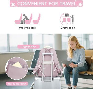 Шкільний рюкзак Tanou для підлітків, дівчаток, 4-12 клас. Великий, водонепроникний, для школи, середньої та вищої освіти (фіолетовий)