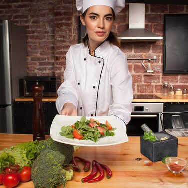 Ступка гранітна Relaxdays з товкачиком, 500 мл, для спецій та трав, полірована, темно-сіра (14,5x14,5 см)