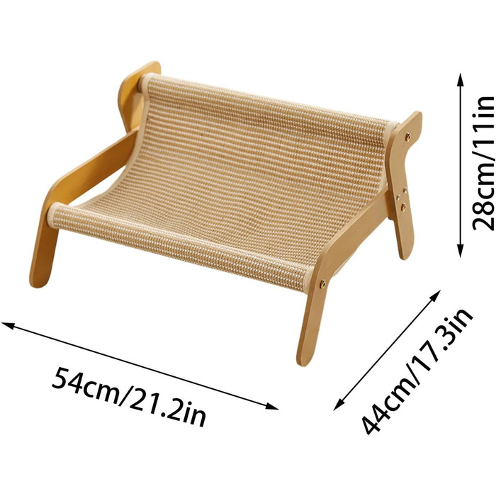 Крісла-лежанки для котів з сизалевим покриттям, гамаки, лежанки, крісла-гойдалки для котів (Хакі)