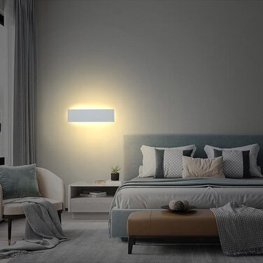 LED-стінні світильники KICAAO 2 шт. 12W, білий, сучасний дизайн, up-down, для дому, сходи, коридор, вітальня, спальня, з алюмінію