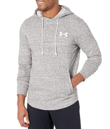 Чоловіча худі Under Armour Rival Terry LC Hoody, розмір XL, колір Onyx White / Team Orange