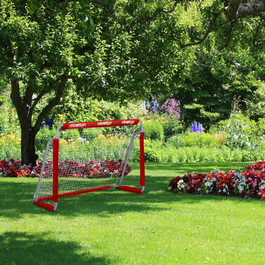 Relaxdays Football Goal Set, 2-Piece, Red