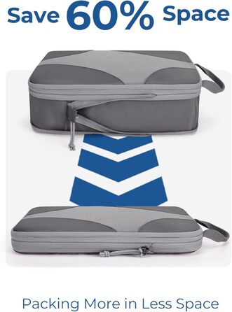 BAGSMART Набір органайзерів для одягу 6 шт. Packtaschen, компресійні кубики для подорожей, мішки для брудної білизни, рюкзак, валіза