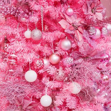 Набір прикрас для ялинки SY CRAFT 86 шт. (золотий, рожевий) - кулі, сніжинки, подарункові пакети