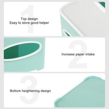 Tissue Box, Tissue Holder Box, Multifunctional Tissue Holder with Stylish Remote Control Tabletop, Cosmetic Tissue Box for Office Bedroom Car (A green)