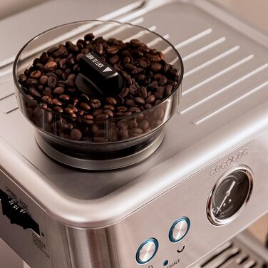 Кавоварка Cecotec Barista Maestro 2250 Вт, 20 бар, з манометром, 2 термоблоки, резервуар для зерен, 20-ступеневе млинок, паровий кран