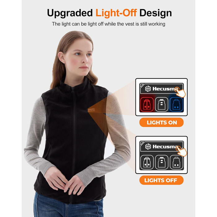 Електрична гріюча жилетка для жінок з Powerbank 16000mAh 7.4V - тепла жилетка для сноубордингу, катання на моториках та активного відпочинку